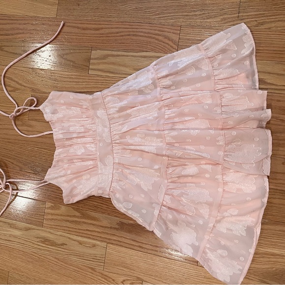 Pastel Pink Francesca’s Tie Strap Dress - Picture 3 of 4